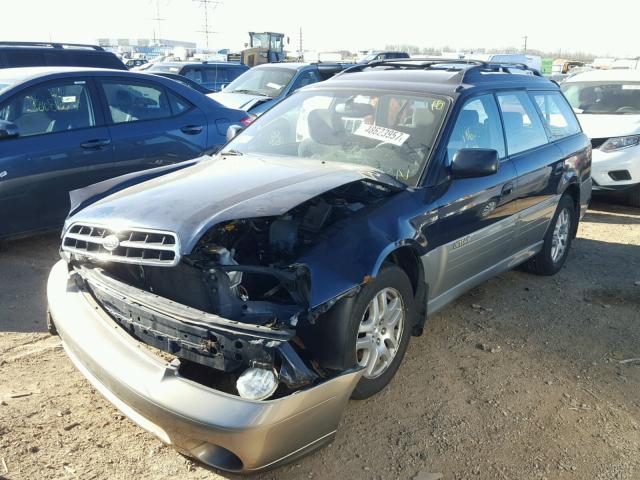 4S3BH675417670276 - 2001 SUBARU LEGACY OUT BLUE photo 2