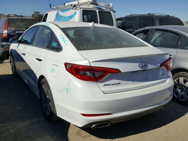 5NPE34AFXFH087702 - 2015 HYUNDAI SONATA SPO WHITE photo 3