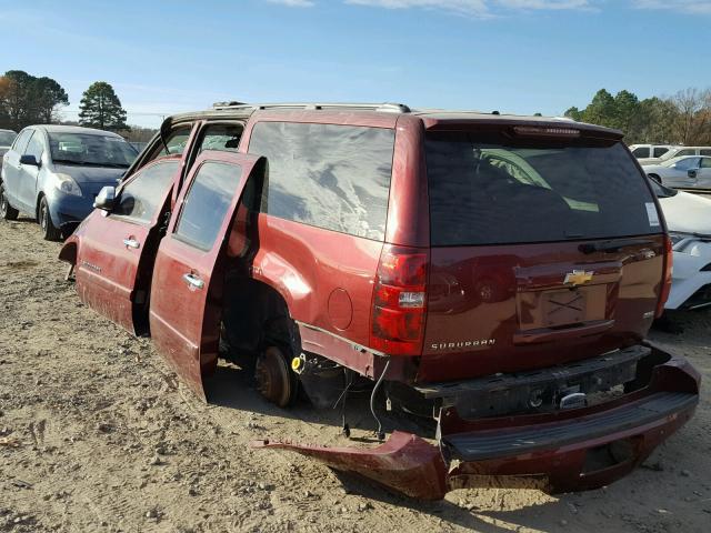 3GNFK16388G137794 - 2008 CHEVROLET SUBURBAN K MAROON photo 3