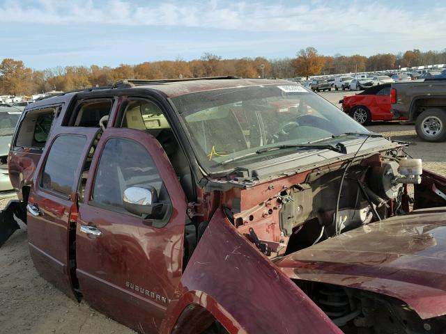 3GNFK16388G137794 - 2008 CHEVROLET SUBURBAN K MAROON photo 9