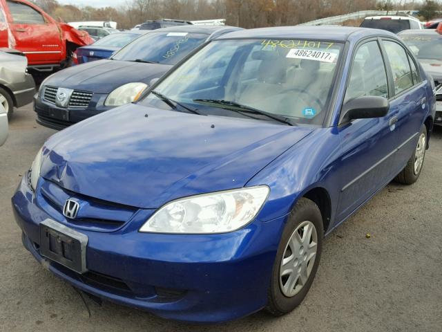 2HGES16395H511203 - 2005 HONDA CIVIC DX V BLUE photo 2