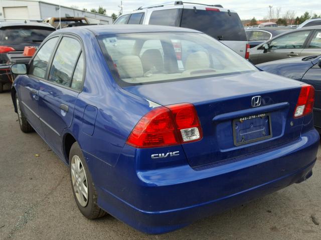 2HGES16395H511203 - 2005 HONDA CIVIC DX V BLUE photo 3