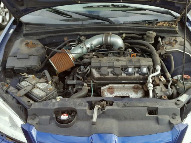 2HGES16395H511203 - 2005 HONDA CIVIC DX V BLUE photo 7