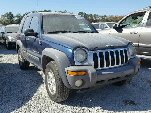 1J4GL48K43W629761 - 2003 JEEP LIBERTY SP BLUE photo 1