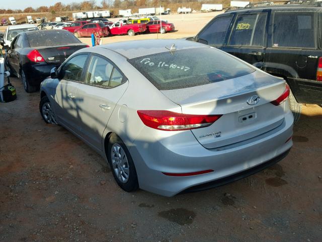 5NPD74LFXHH146490 - 2017 HYUNDAI ELANTRA SE SILVER photo 3