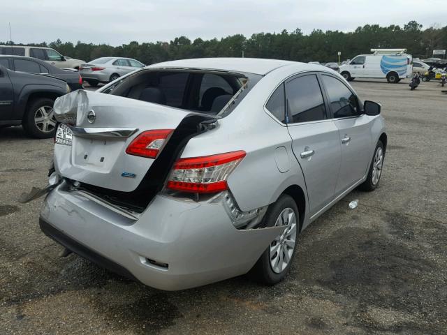 3N1AB7AP4EY252479 - 2014 NISSAN SENTRA S SILVER photo 4