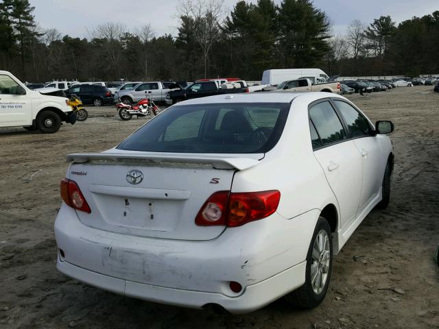 1NXBU40E19Z073220 - 2009 TOYOTA COROLLA BA WHITE photo 4