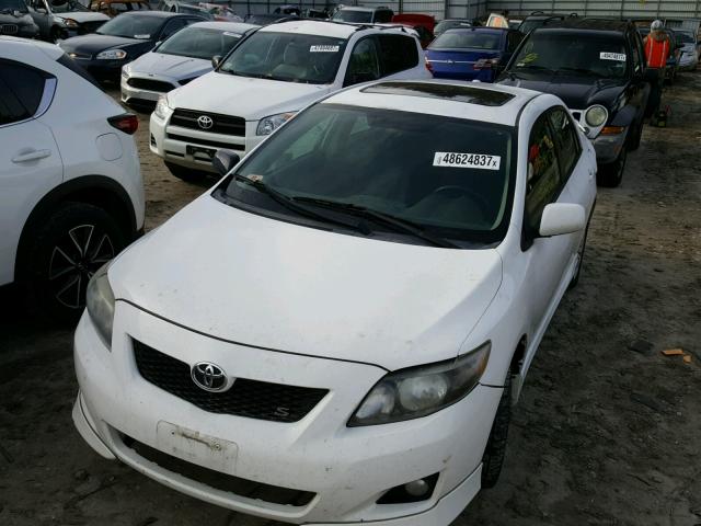 1NXBU40E19Z073220 - 2009 TOYOTA COROLLA BA WHITE photo 9