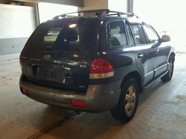 KM8SC73E45U882298 - 2005 HYUNDAI SANTA FE G BLUE photo 4