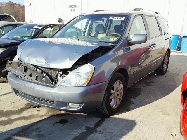 KNDMB233196296475 - 2009 KIA SEDONA EX BLUE photo 2