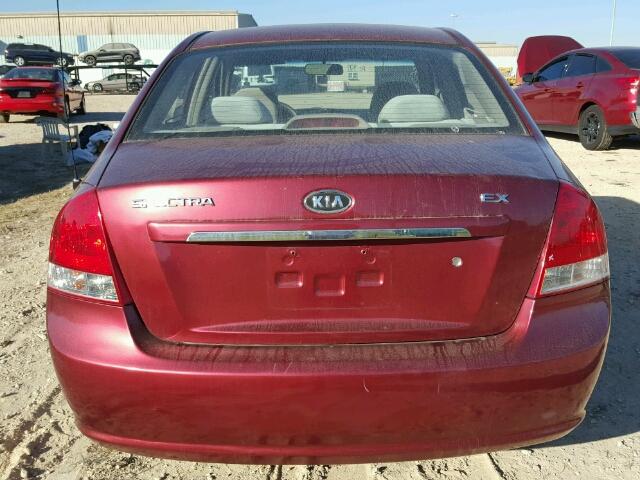 KNAFE121775404592 - 2007 KIA SPECTRA EX MAROON photo 9