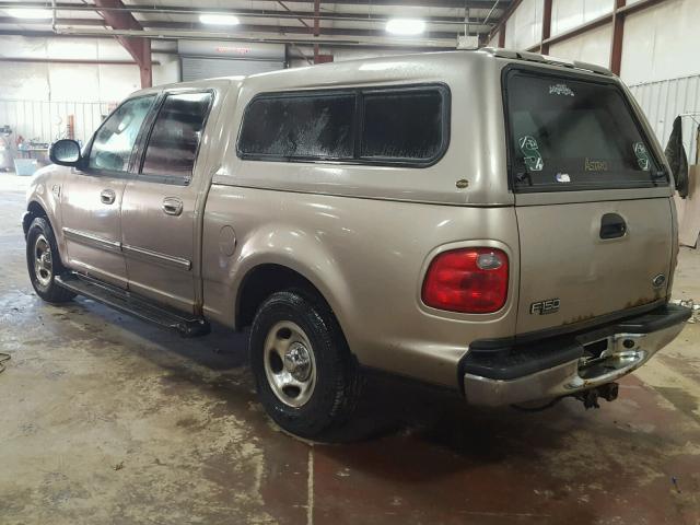 1FTRW07662KD37103 - 2002 FORD F150 SUPER TAN photo 3