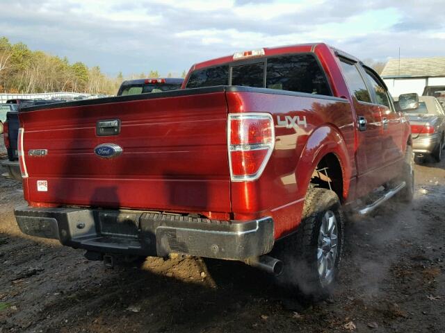 1FTFW1ET6EFA88574 - 2014 FORD F150 SUPER RED photo 4