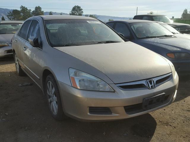 1HGCM66587A050853 - 2007 HONDA ACCORD EX GOLD photo 1