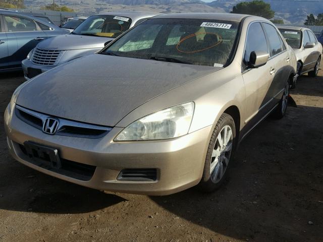 1HGCM66587A050853 - 2007 HONDA ACCORD EX GOLD photo 2