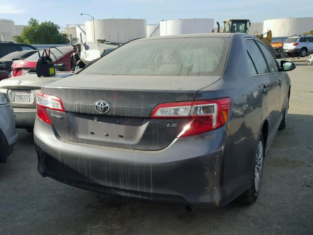 4T1BF1FK0EU382211 - 2014 TOYOTA CAMRY L GRAY photo 4