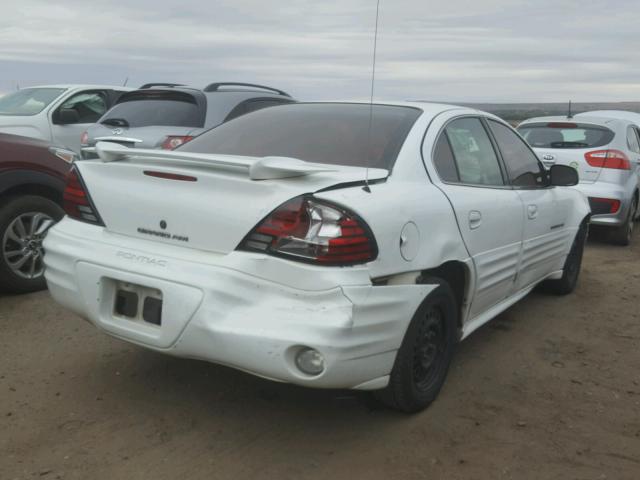 1G2NF52E21M596463 - 2001 PONTIAC GRAND AM S WHITE photo 4