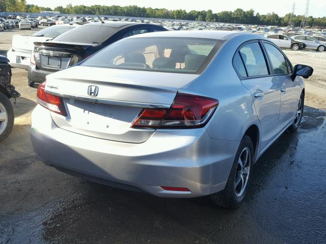 19XFB2F74FE264763 - 2015 HONDA CIVIC SE SILVER photo 4