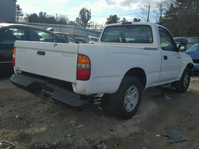 5TENL42N04Z330594 - 2004 TOYOTA TACOMA WHITE photo 4