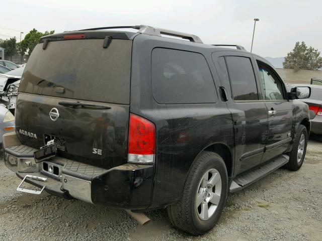 5N1AA08A45N735780 - 2005 NISSAN ARMADA SE BLACK photo 4