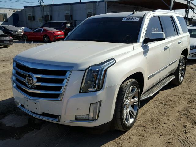 1GYS3BKJ3FR186438 - 2015 CADILLAC ESCALADE L WHITE photo 2