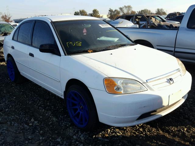 JHMES16581S006903 - 2001 HONDA CIVIC LX WHITE photo 1