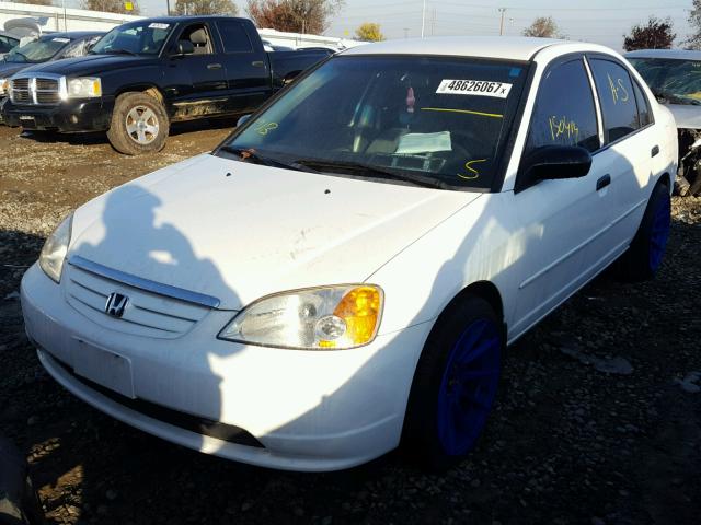 JHMES16581S006903 - 2001 HONDA CIVIC LX WHITE photo 2