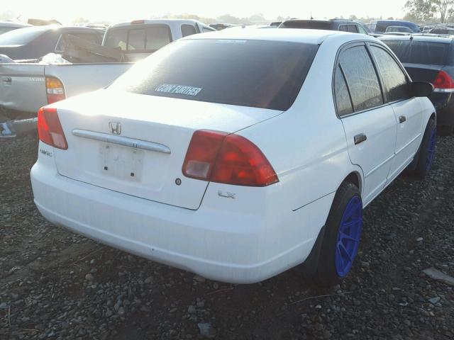 JHMES16581S006903 - 2001 HONDA CIVIC LX WHITE photo 4