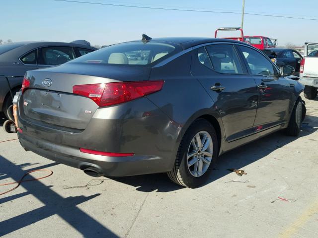 KNAGM4A73B5084615 - 2011 KIA OPTIMA LX GRAY photo 4