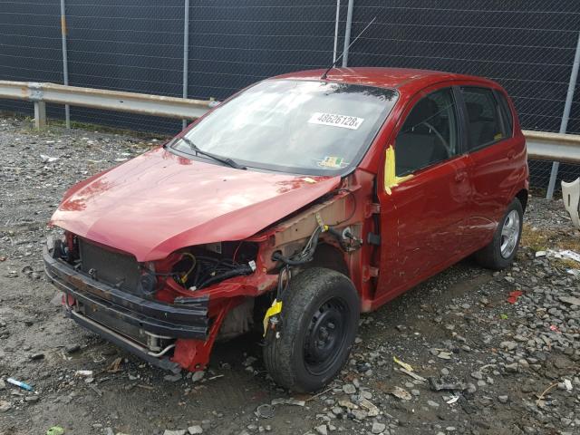 KL1TD6DE5BB143423 - 2011 CHEVROLET AVEO LS RED photo 2