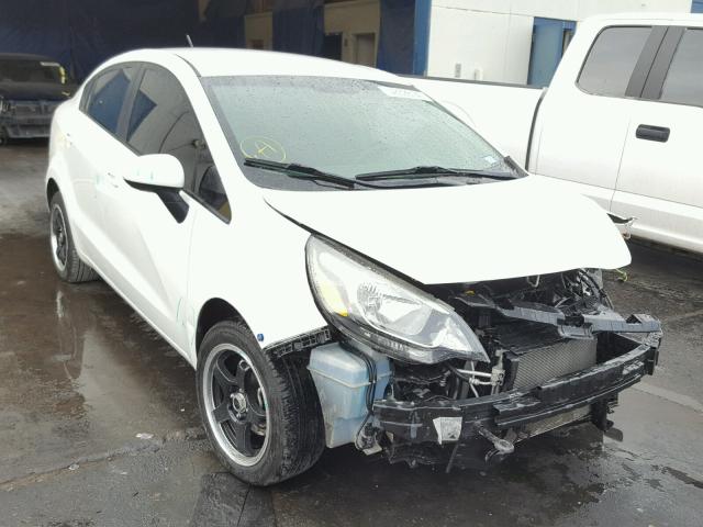 KNADM4A30E6350204 - 2014 KIA RIO LX WHITE photo 1