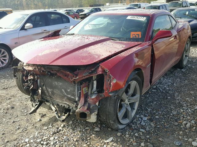 2G1FB1E38C9205114 - 2012 CHEVROLET CAMARO LT RED photo 2