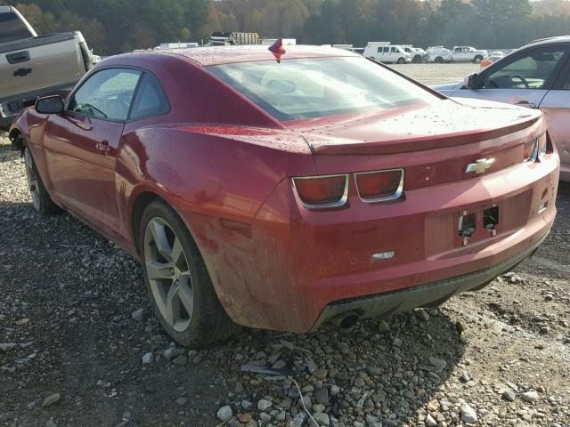 2G1FB1E38C9205114 - 2012 CHEVROLET CAMARO LT RED photo 3