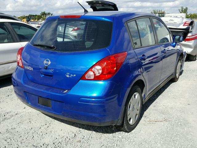 3N1BC1CP1BL397483 - 2011 NISSAN VERSA S BLUE photo 4