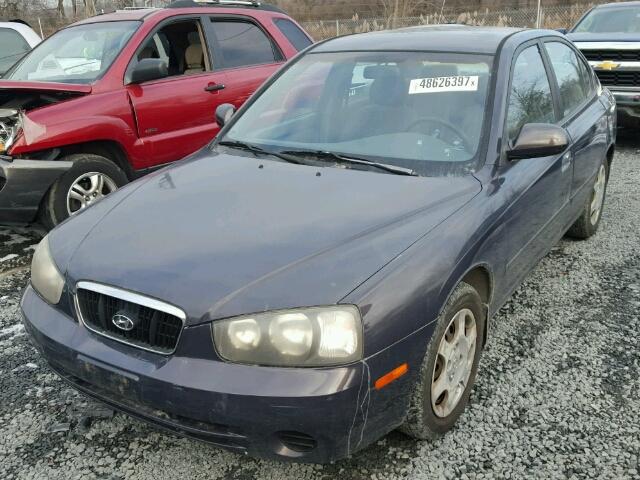 KMHDN45D81U210101 - 2001 HYUNDAI ELANTRA GL GRAY photo 2