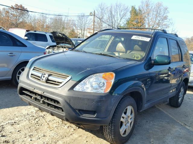 JHLRD78852C047964 - 2002 HONDA CR-V EX GREEN photo 2