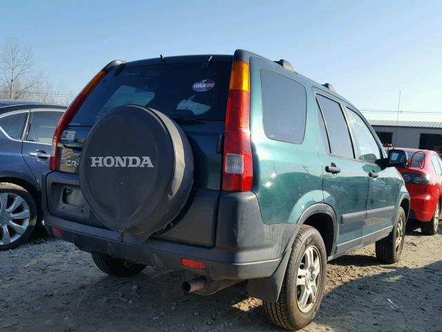 JHLRD78852C047964 - 2002 HONDA CR-V EX GREEN photo 4