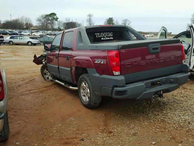 3GNEK12Z55G245842 - 2005 CHEVROLET AVALANCHE BURGUNDY photo 3