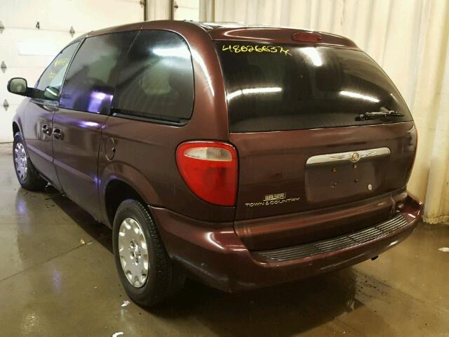 1C4GP45R64B566909 - 2004 CHRYSLER TOWN & COU MAROON photo 3