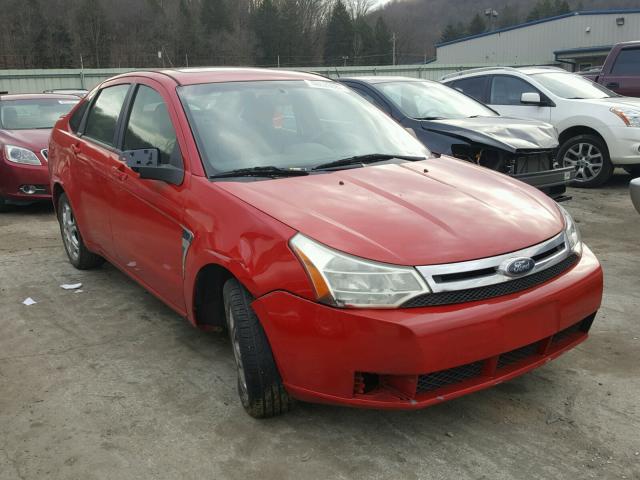 1FAHP35N98W276213 - 2008 FORD FOCUS SE RED photo 1