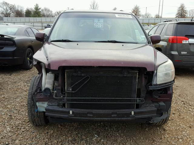 5FNYF18288B040143 - 2008 HONDA PILOT VP PURPLE photo 9