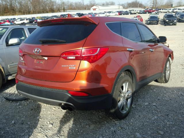 5XYZWDLA3DG027274 - 2013 HYUNDAI SANTA FE S ORANGE photo 4