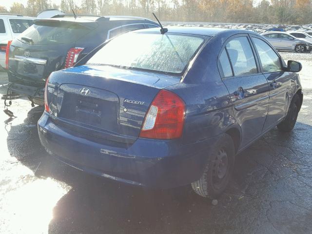 KMHCN4AC0AU427439 - 2010 HYUNDAI ACCENT GLS BLUE photo 4