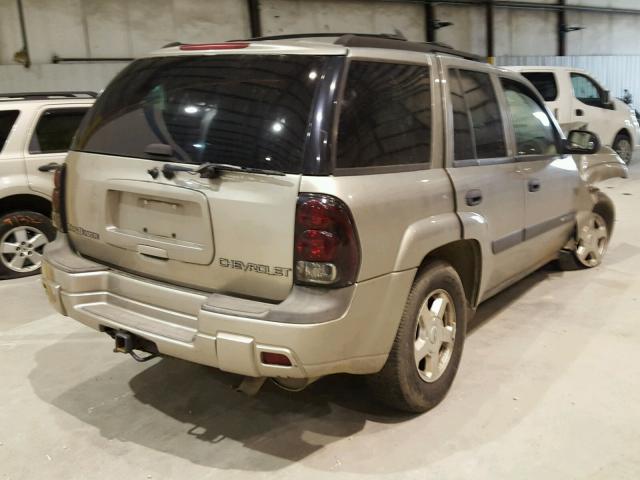 1GNDT13S232412058 - 2003 CHEVROLET TRAILBLAZE BEIGE photo 4