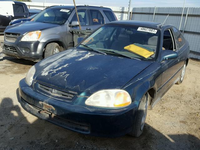 1HGEJ8247WL008669 - 1998 HONDA CIVIC EX GREEN photo 2