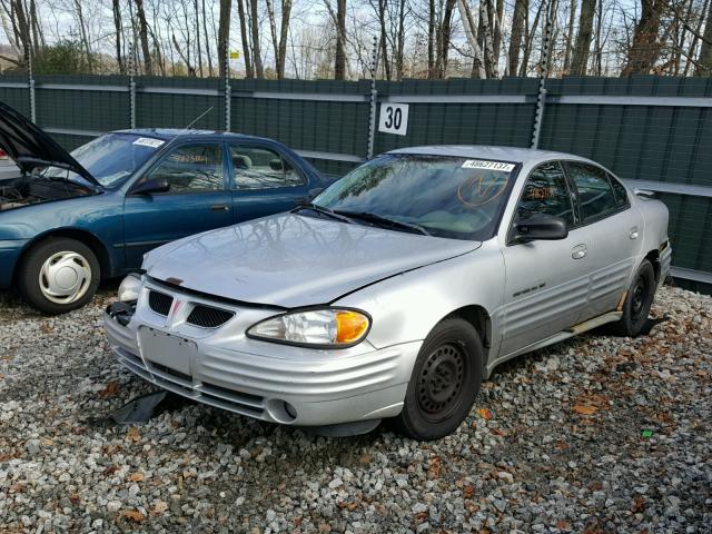 1G2NF52T91M670296 - 2001 PONTIAC GRAND AM S SILVER photo 2