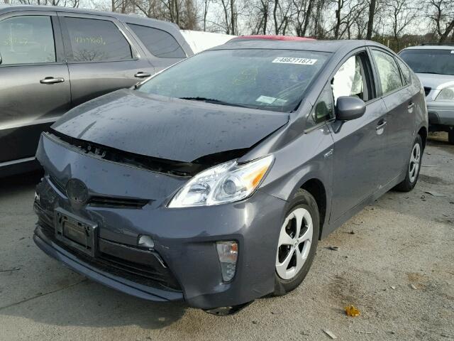 JTDKN3DU7D5703905 - 2013 TOYOTA PRIUS CHARCOAL photo 2