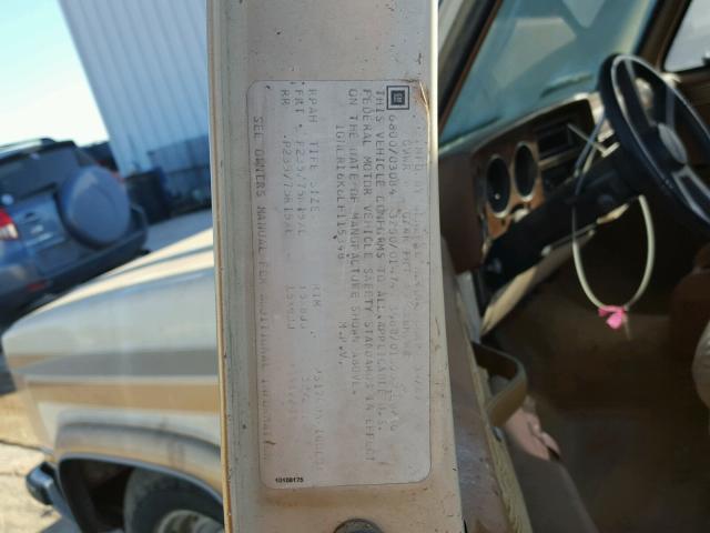 1GNER16K6LF115348 - 1990 CHEVROLET SUBURBAN R TWO TONE photo 10