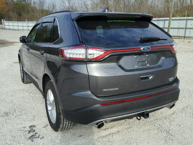 2FMPK4J90HBB96296 - 2017 FORD EDGE SEL GRAY photo 3