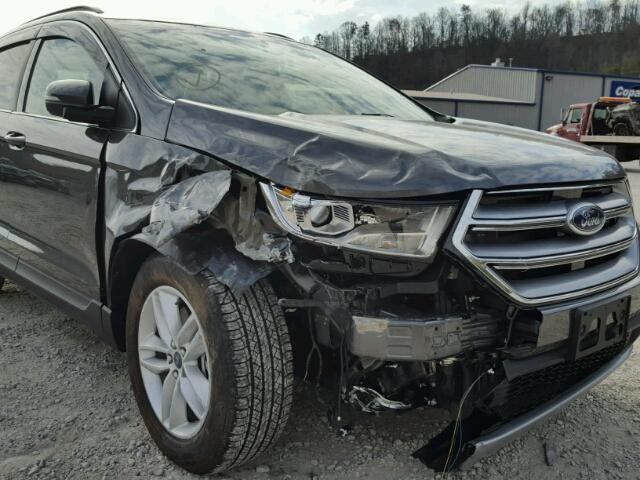 2FMPK4J90HBB96296 - 2017 FORD EDGE SEL GRAY photo 9